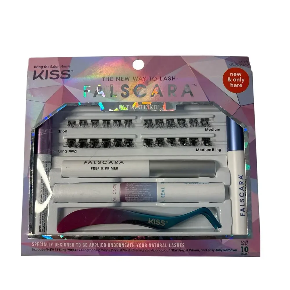 KISS Falscara Starter Lash Kit + Remover + Extra Lashes NWT - Picture 2 of 5